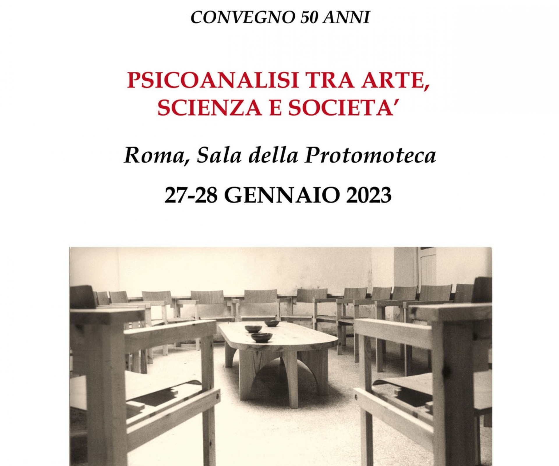 50 anni de “Lo Spazio Psicoanalitico”. Psicoanalisi tra Arte, Scienza e Società.