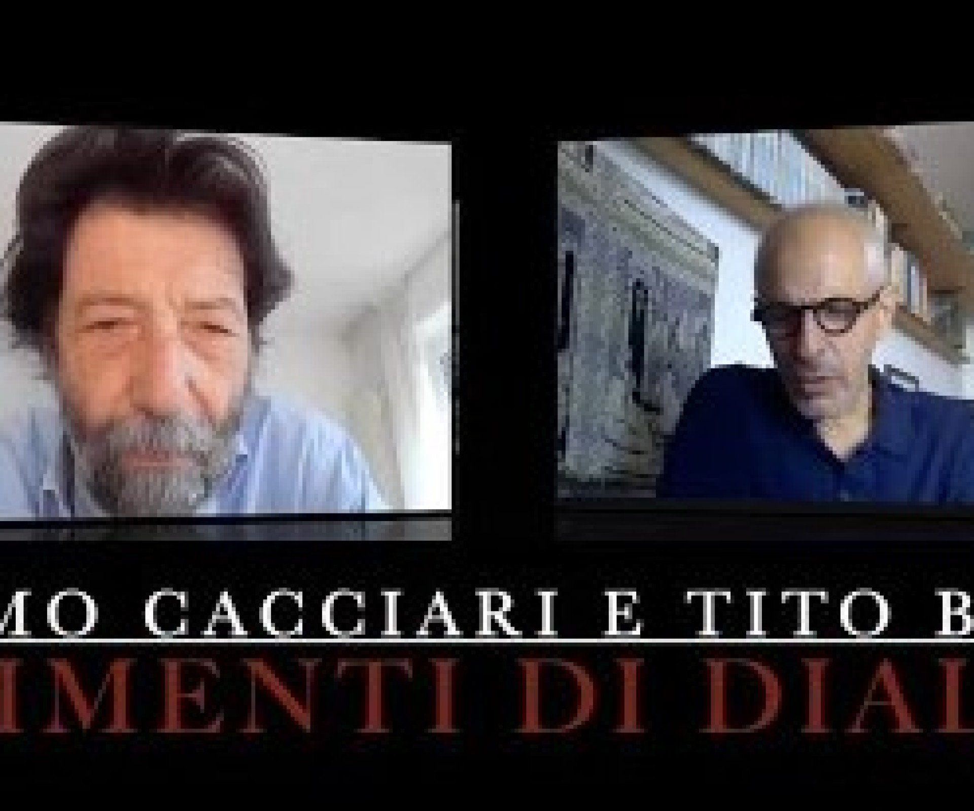 IL FILOSOFO E ACCADEMICO MASSIMO CACCIARI CON LO PSICOANALISTA E SCIENZIATO TITO BALDINI, UN CONFRONTO DI PROSPETTIVE.